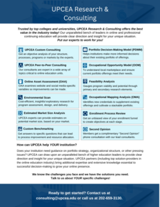 UPCEA Research & Consulting Flyer 2024 image 300